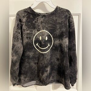 Smiley Face Tie-Dye Sweatshirt